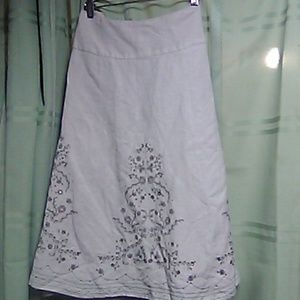 Linen skirt with liner